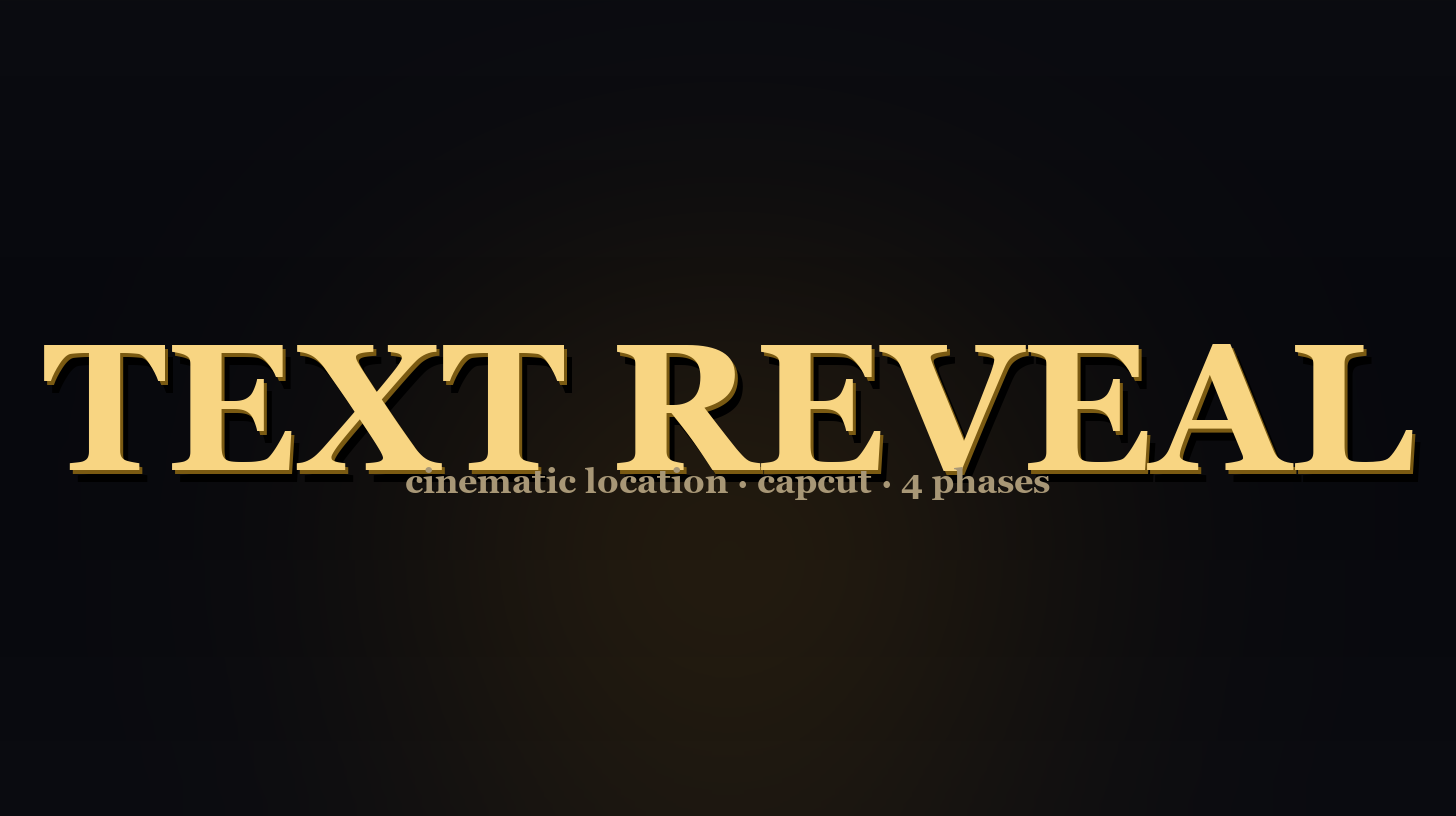 Cinematic 3D Text Reveal