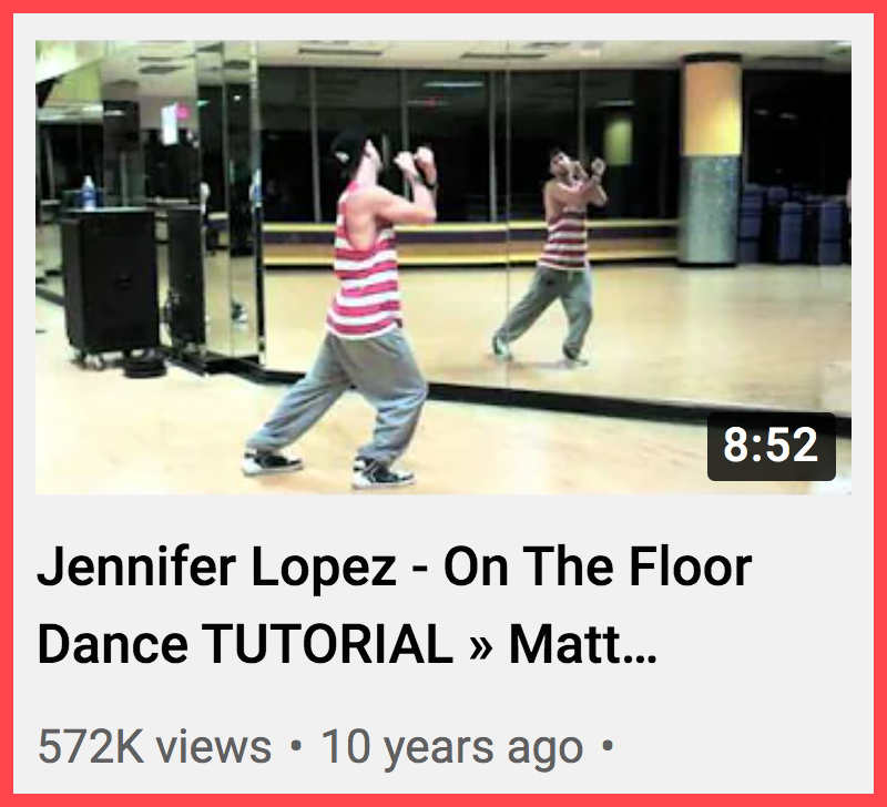 One of Matt Steffanina's first dance tutorials on YouTube