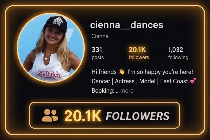cienna__dances Instagram profile after: 20.1K followers