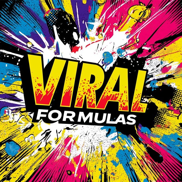Comic-style VIRAL FORMULAS splash graphic